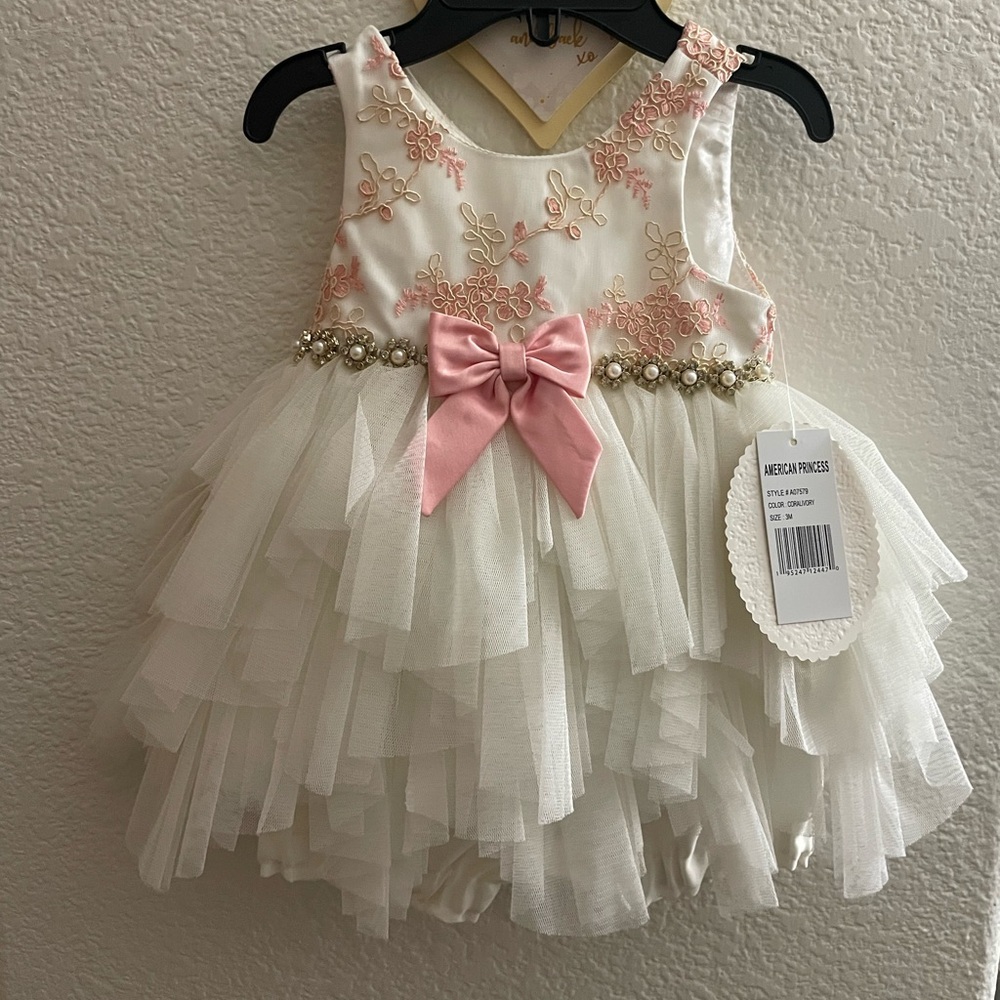White and pink dress